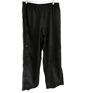vtg Nike track warm up pants size XL men's black zip pockets zip legs